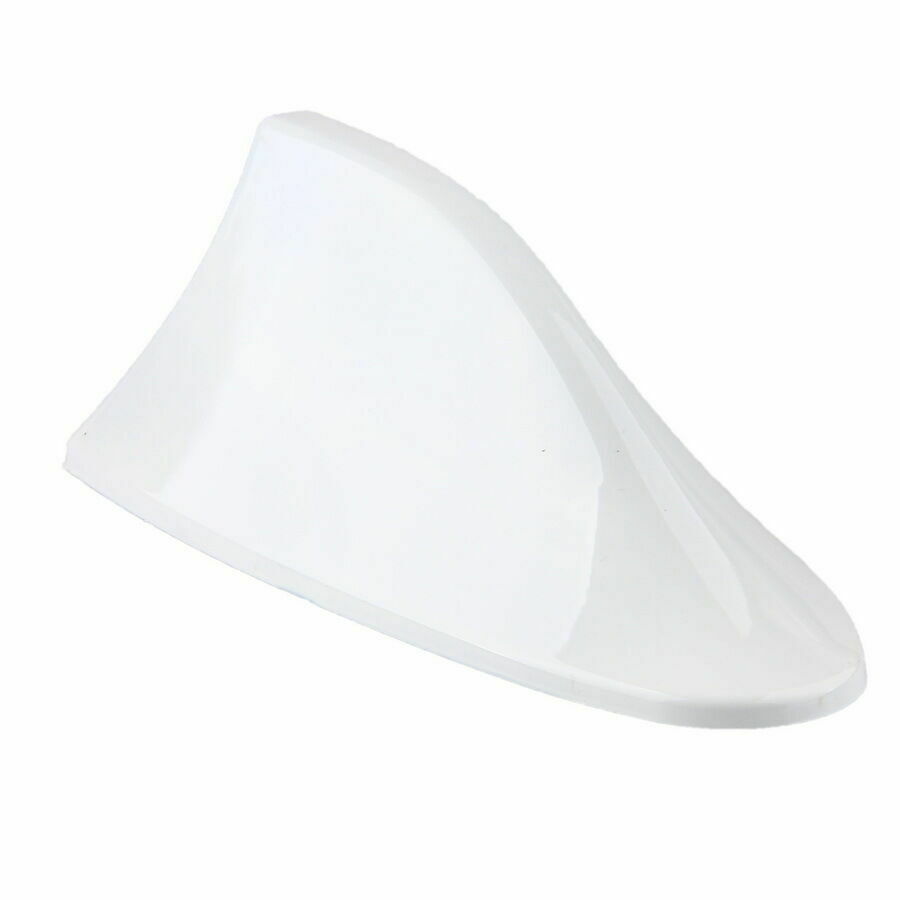 White Universal Auto Car Shark Fin Top Roof Antenna  Decorative Aerial For VW