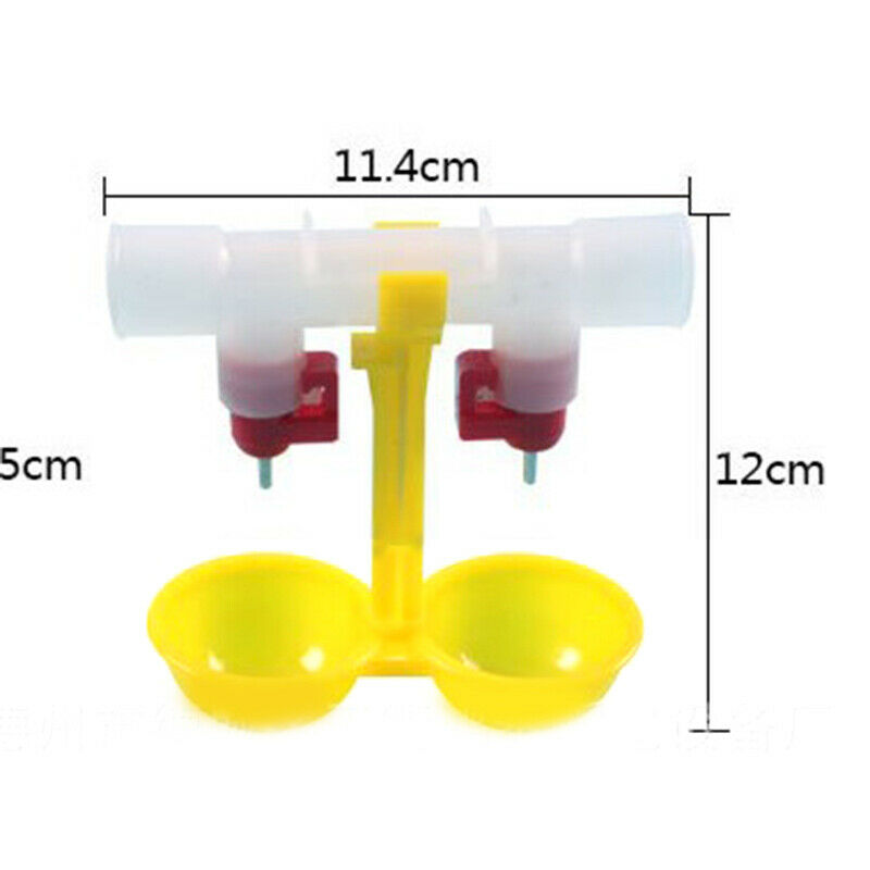 1pc Chicken waterer double nipple drinker mouth Drinking hanging cu.l8