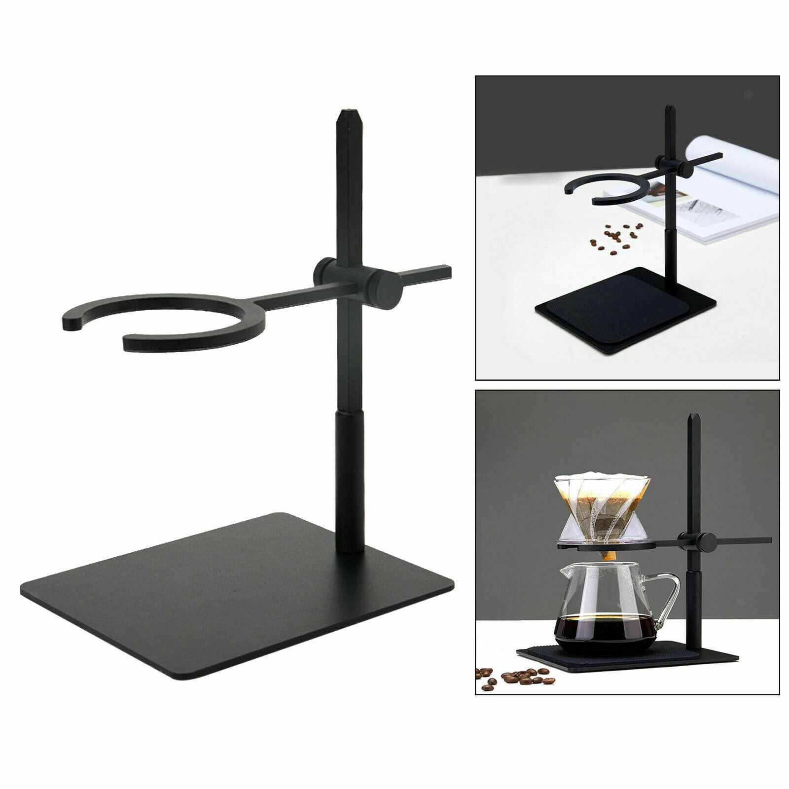 Aluminum Alloy Manual Coffee Dripper Filter Stand Brewing Holder Black