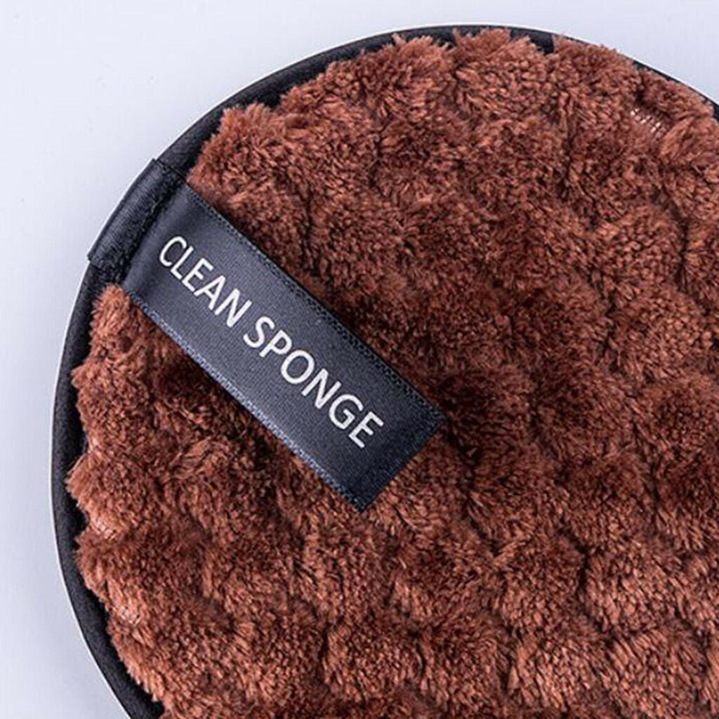 3pcs Reusable Microfiber Plush Makeup Remover Puff Face Cleansing Wipe
