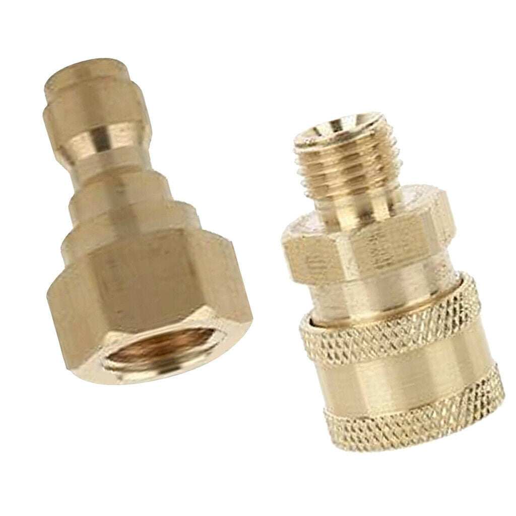 2 x Brass  Pressure Washer Hose Connector Quick Release Connectors Garden