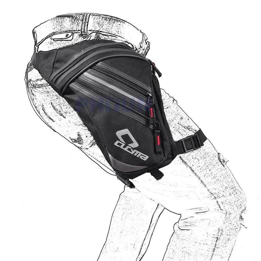 Outdoor Motorcycle Bike Drop Leg Bag  For Men Women Multi-Function Travel Black