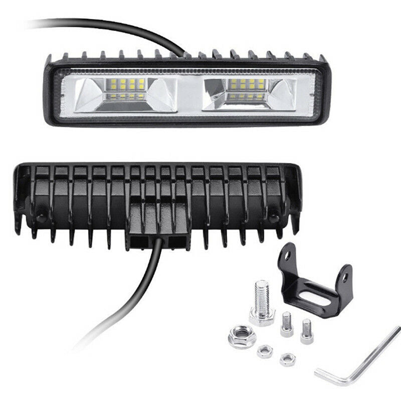 6'' 12V 48W 16 LED Work Light Flood Beam Bar Car SUV OffRoad Driving Fog LaA №BD