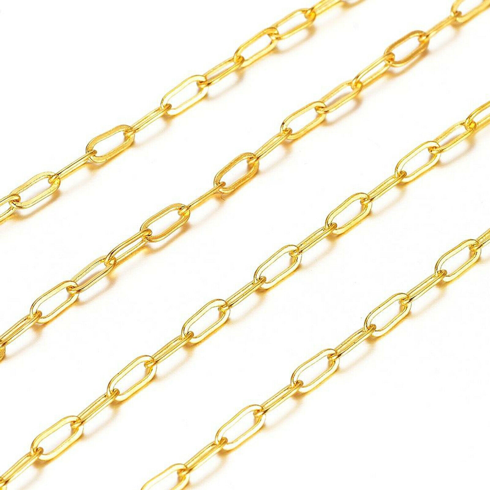 Paperclip Cable Chain Link Jewelry Making Chain for DIY Necklace Bracelets