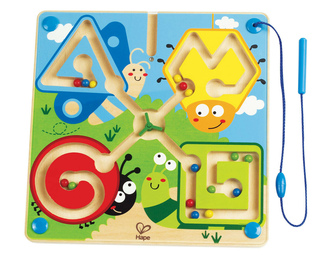E1709 HAPE Best Bugs Magnetic Maze Wooden Puzzle [Totally Amazing] Children 2yr+