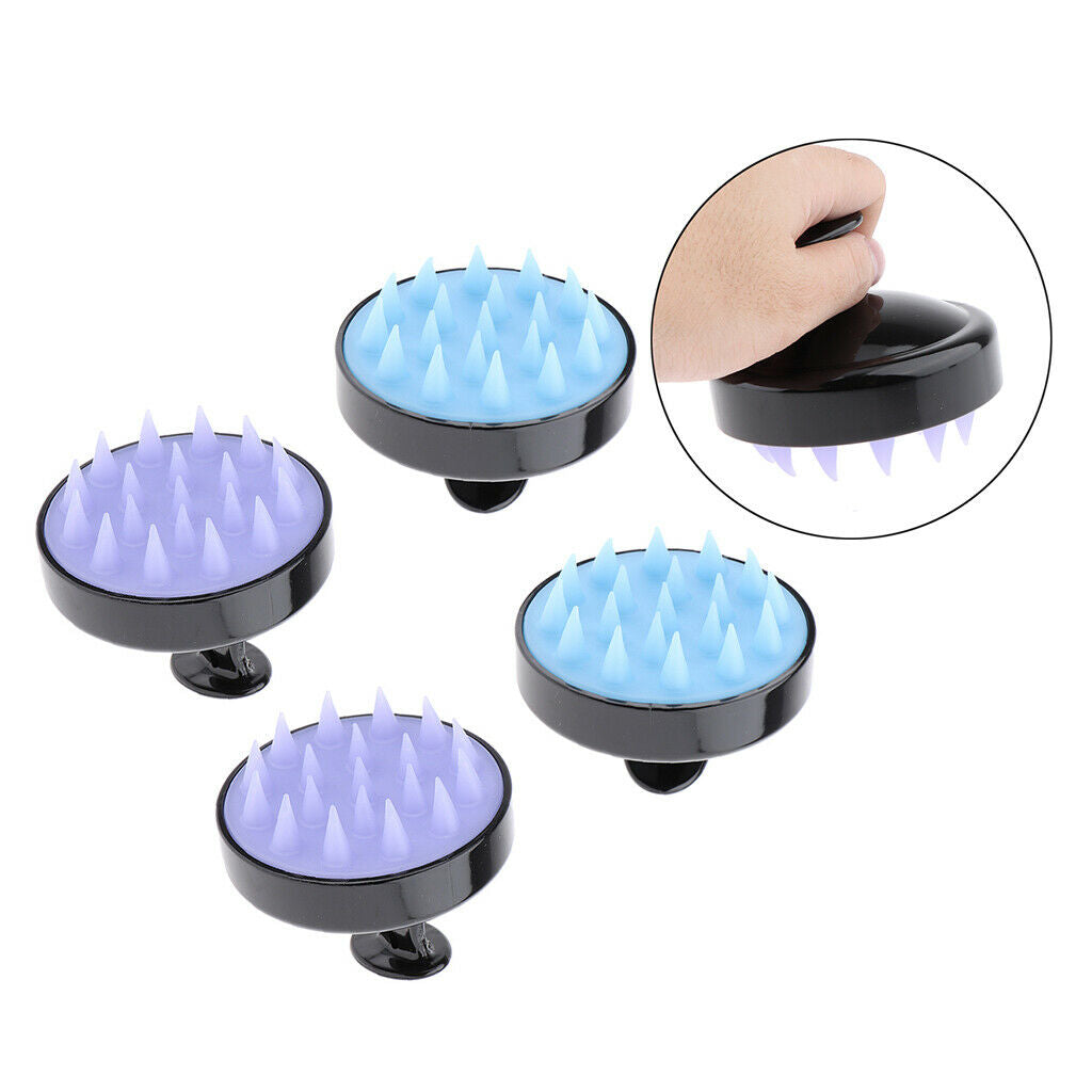 4Pcs Silicone Hair Scalp Massager Shampoo Brush Head Massage Men Women