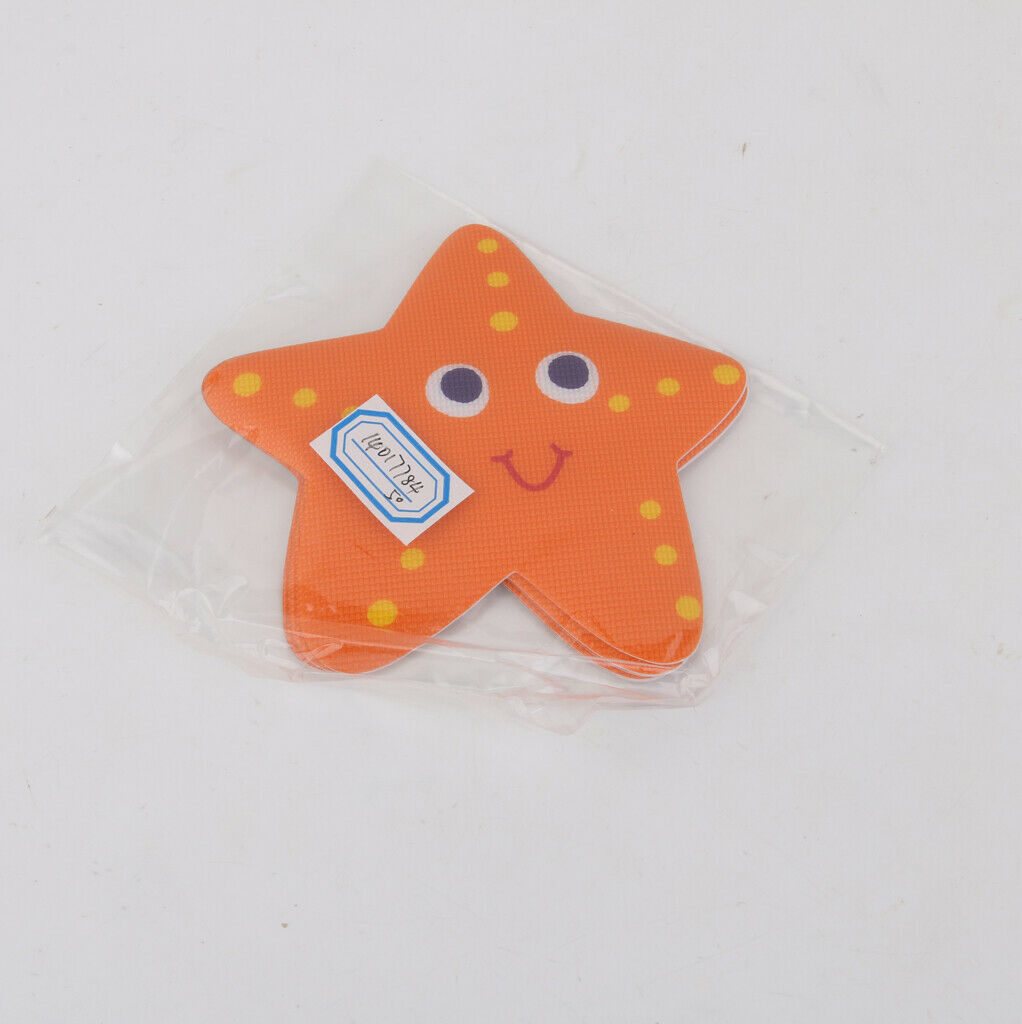 10pcs Starfish Bathtub Treads Non Slip Appliques Anti-Skid Decals Stickers