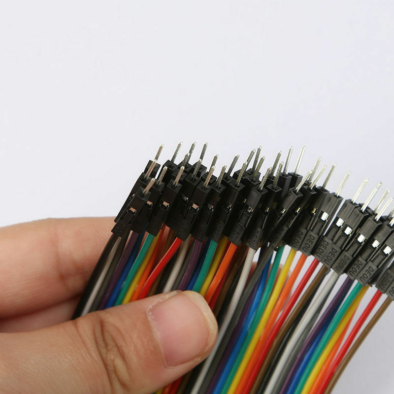 40pcs/pack 2.54mm Male to Male Breadboard Cable Jumper Wire Ribbon for Arduino