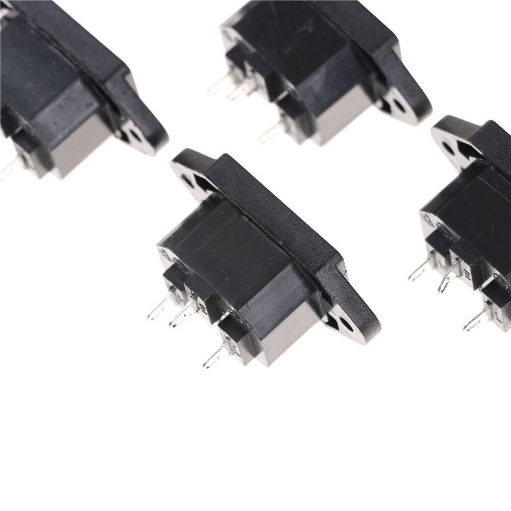 5X 3P IEC 320 C14 Male Plug Panel Power Inlet Sockets Connectors AC 250V .l8