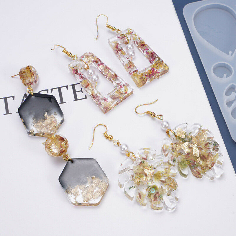 Earring Pendant Silicone Mold For DIY Jewelry Making Casting Moulds Jewel.l8