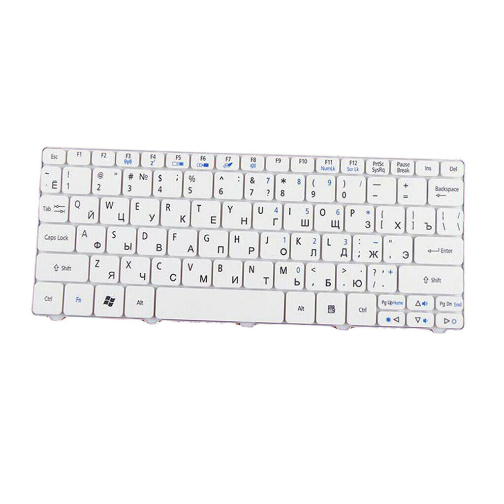 Replacement Russian Laptop Keyboard For Acer Aspire One D255 D255E D257, White