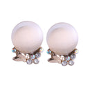 Sparkly Bright Opal Earrings Ear Studs with Bowknot Jewelry Gift for Women