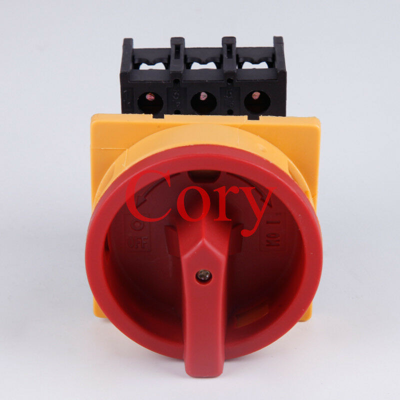1pcs Cam Combination Changeover Switch 2 positions (ON-OFF) Locking AC 380V 25A