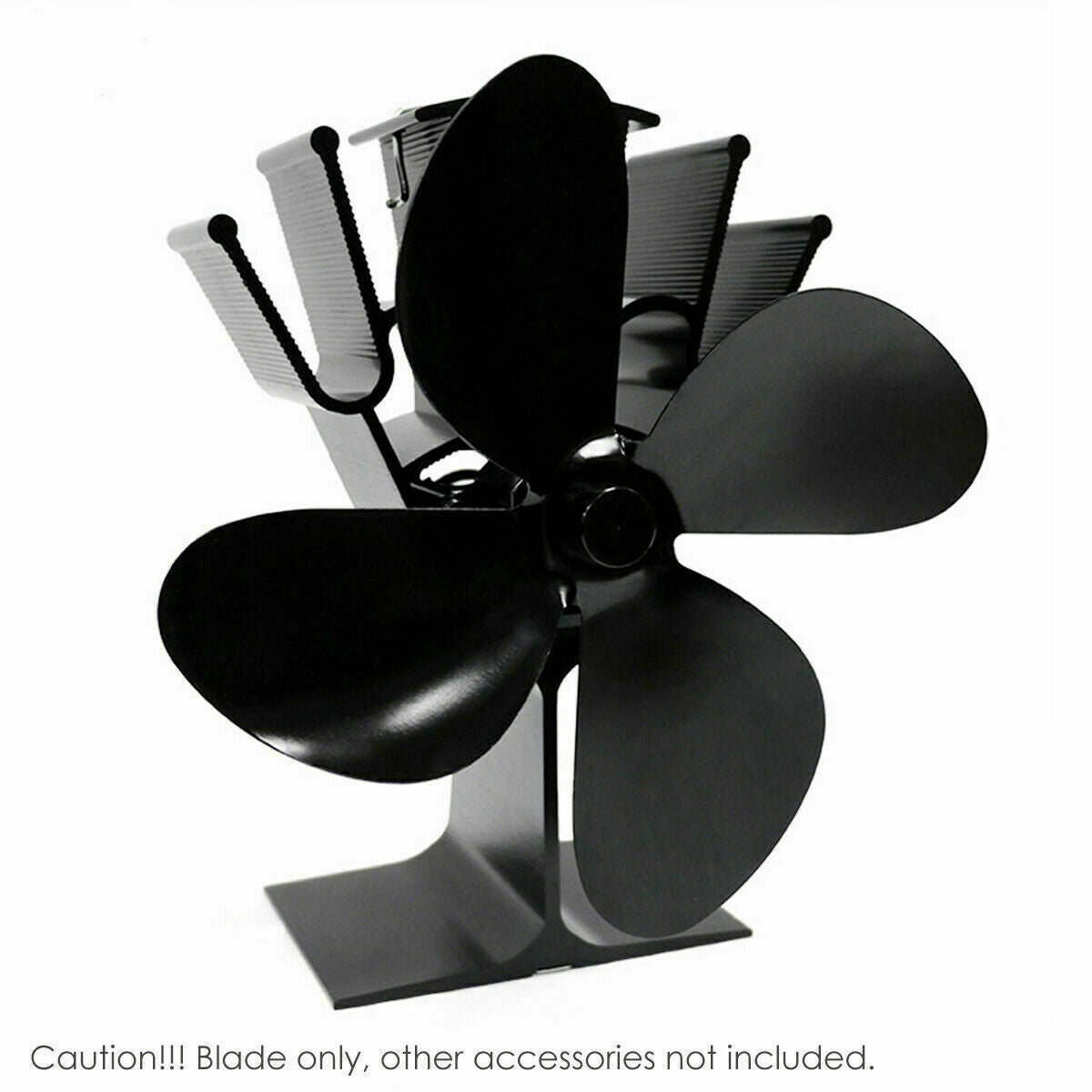 4 Blade Stove top Fan Heat Powered Log Wood Burner Eco Friendly Mini Fan Leaf
