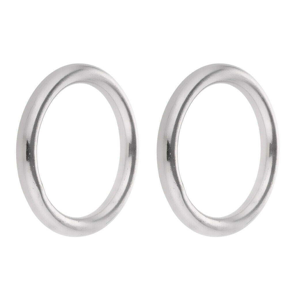 4pcs Stainless Steel Strapping Welded Round O Rings
