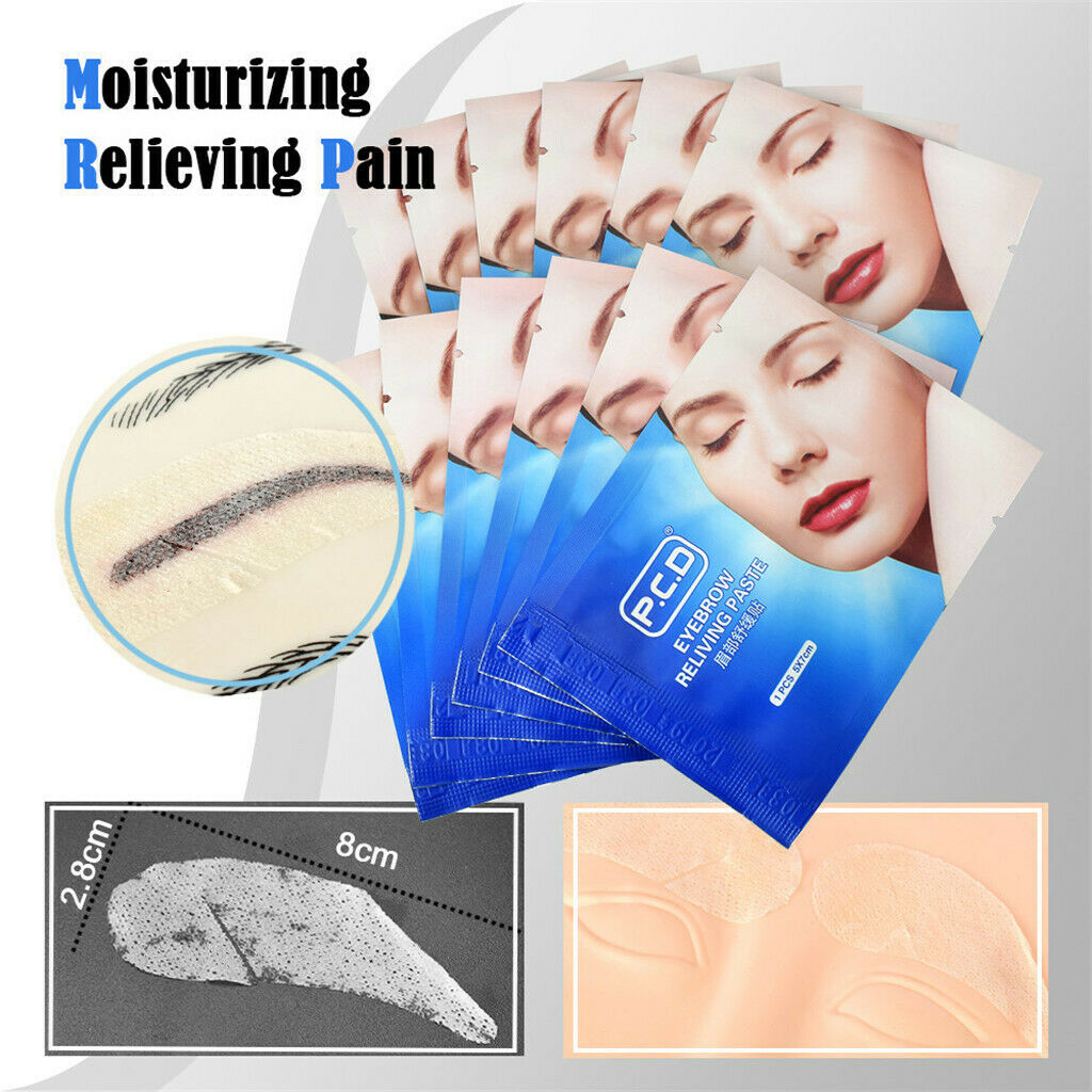 Microblading Permanent Makeup Eyebrow Tattoo Needles Pen Relieving Paster#4
