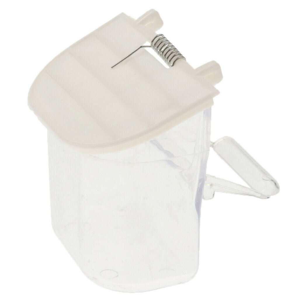 Cage Bird Feeder Food Container - No Mess for Parrots Canaries Conures Pigeon