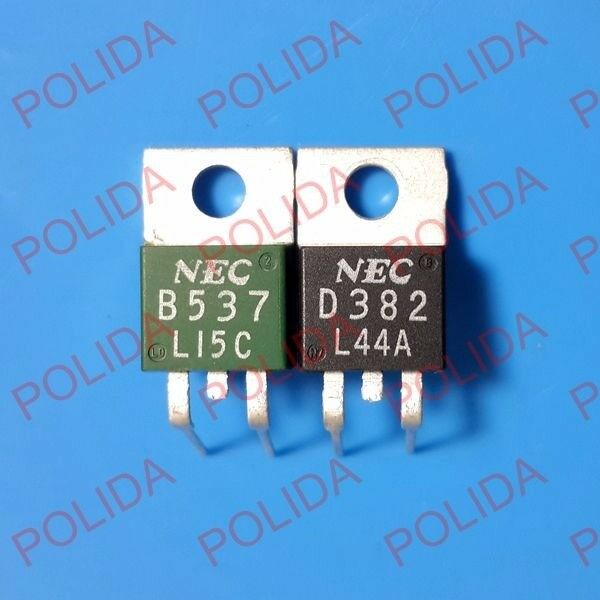 1pair Transistor NEC TO-220 2SB537/2SD382 B537/D382