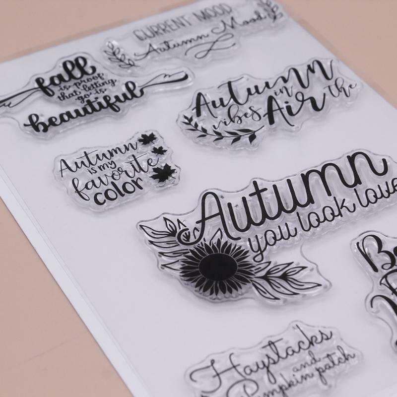 Autumn Silicone Clear Seal Stamp DIY Scrapbooking Embossing Photo Album Decor