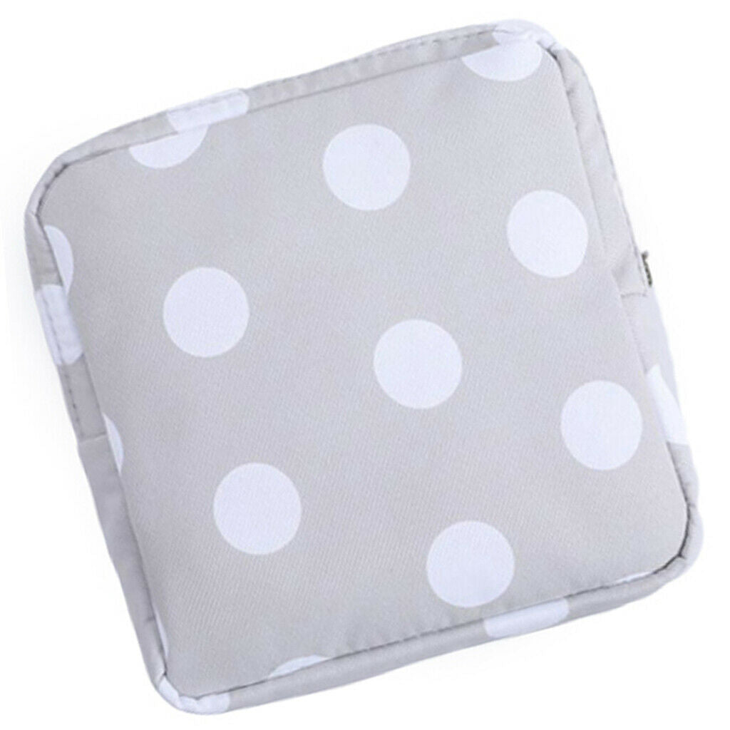 2x Cotton Sanitary Bag Napkin Tampons Coin Storage Traveling for Women Girls