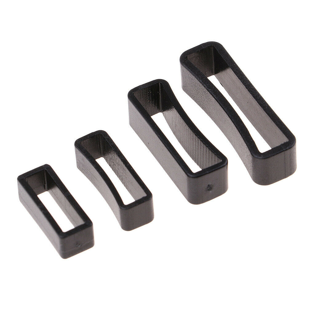 50pcs Plastic Belt Loop Keeper Loop Buckles Belt Harness Backpack Straps 15mm