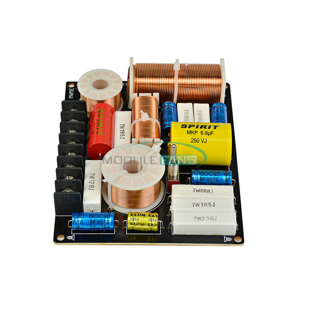 3 Way Crossover Audio  Speakers Frequency Divider 280W Bass Midrange Treble