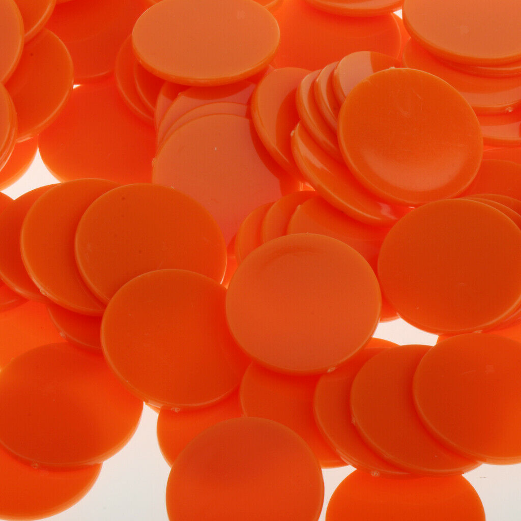 300Pcs 25mm Poker Chips Large Numbers Tokens Chip money Boundless Orange