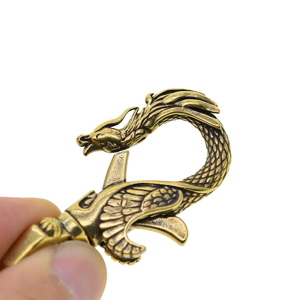 Lobster Clasp Keychain Phoenix in Brass Phoenix Cadeux Personalized