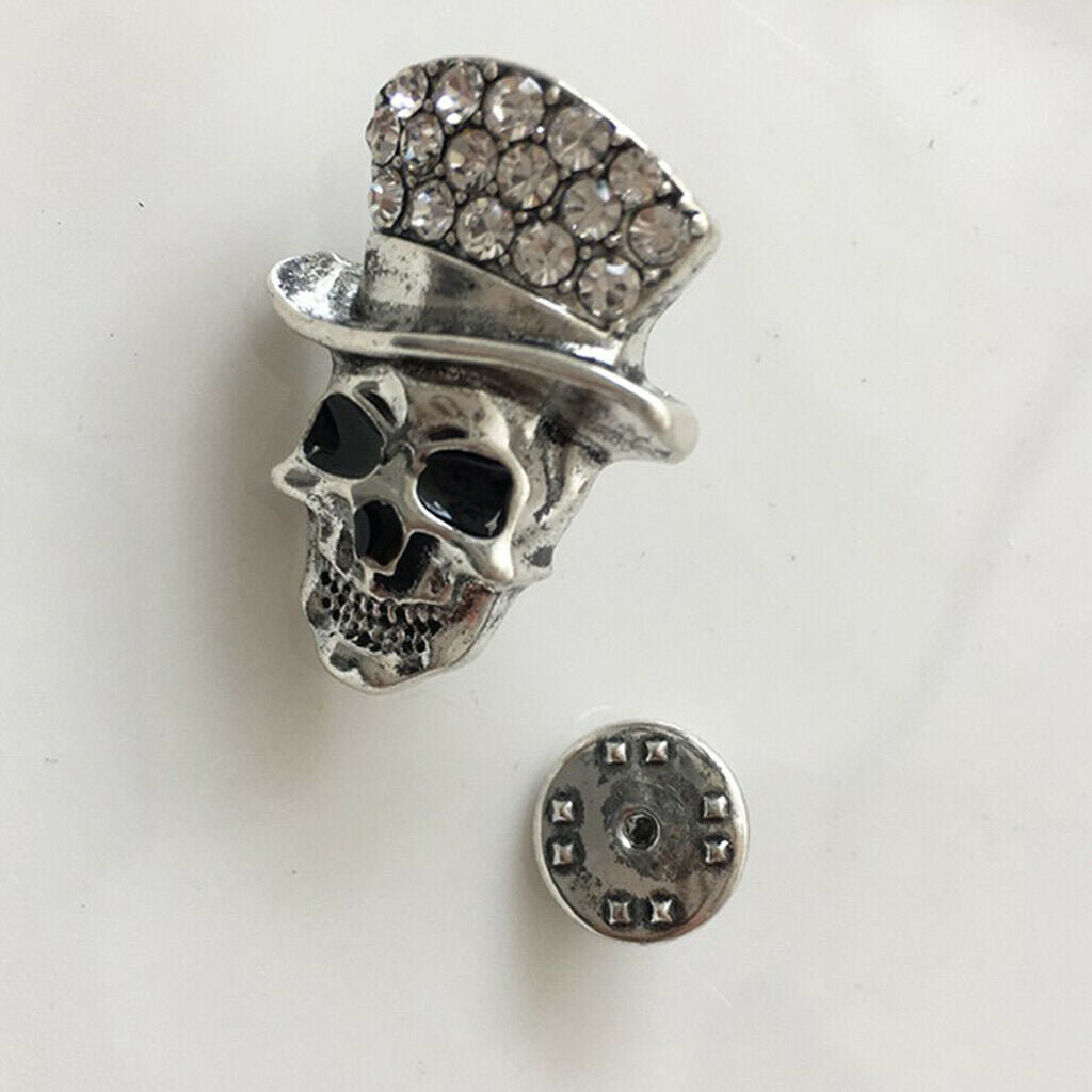 Pirate Skeleton Lapel Pins Brooches Corsage Women Men Collar Pin Gothic Punk