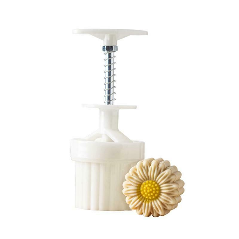 Baking Decorating Mooncake Mould Mid-Autumn Daisy Hand-Pressure Traditional