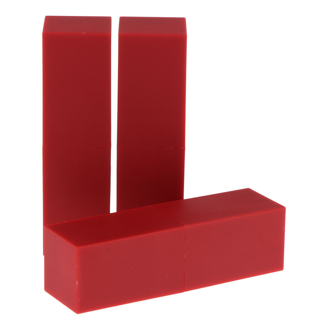 3x 12.1mm Empty Lipstick Tube Lip Balm Container DIY Cosmetic Makeup Tubes Red