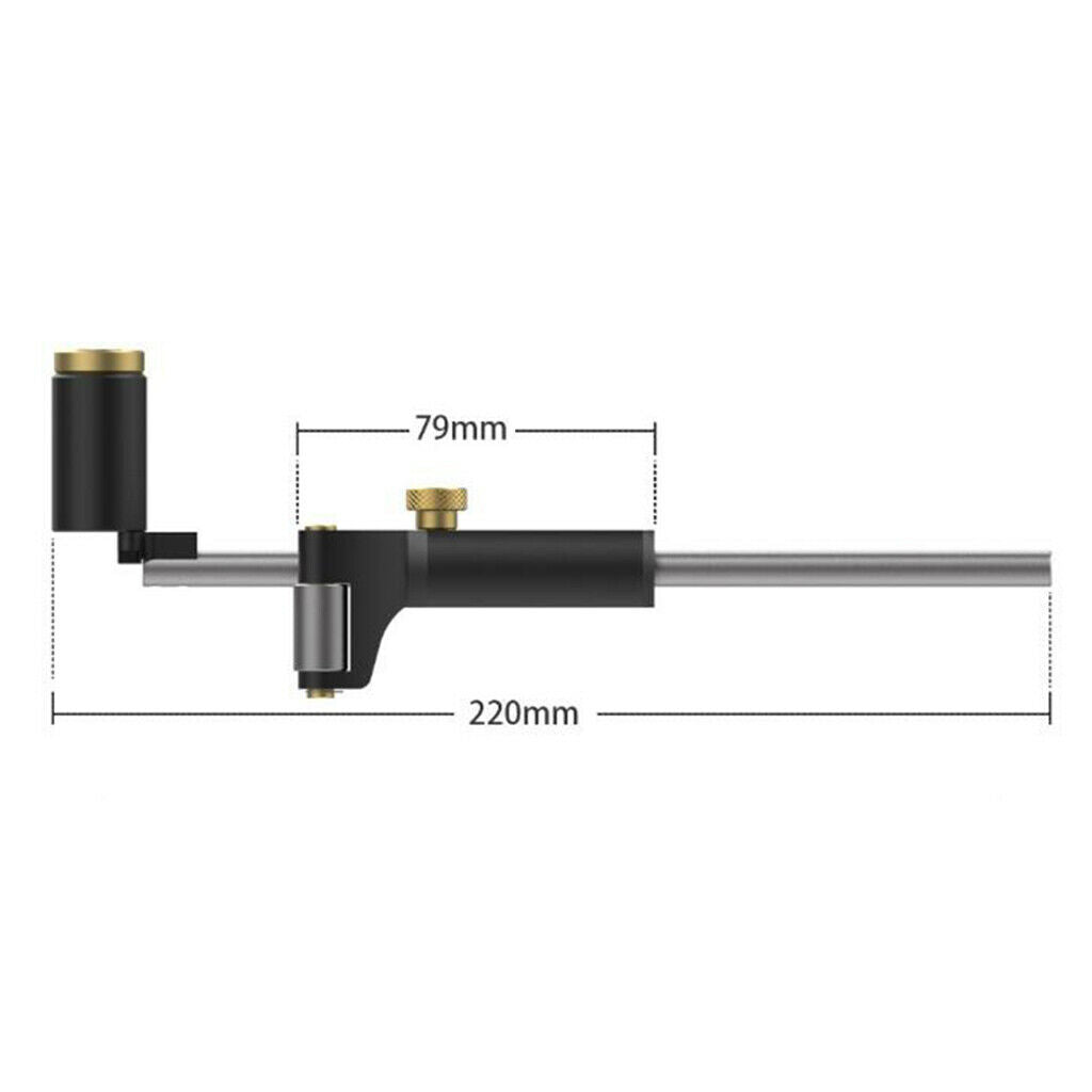 Woodworking Scribe Tool Aluminum Alloy Linear Arc Scriber Accurate 0-120mm