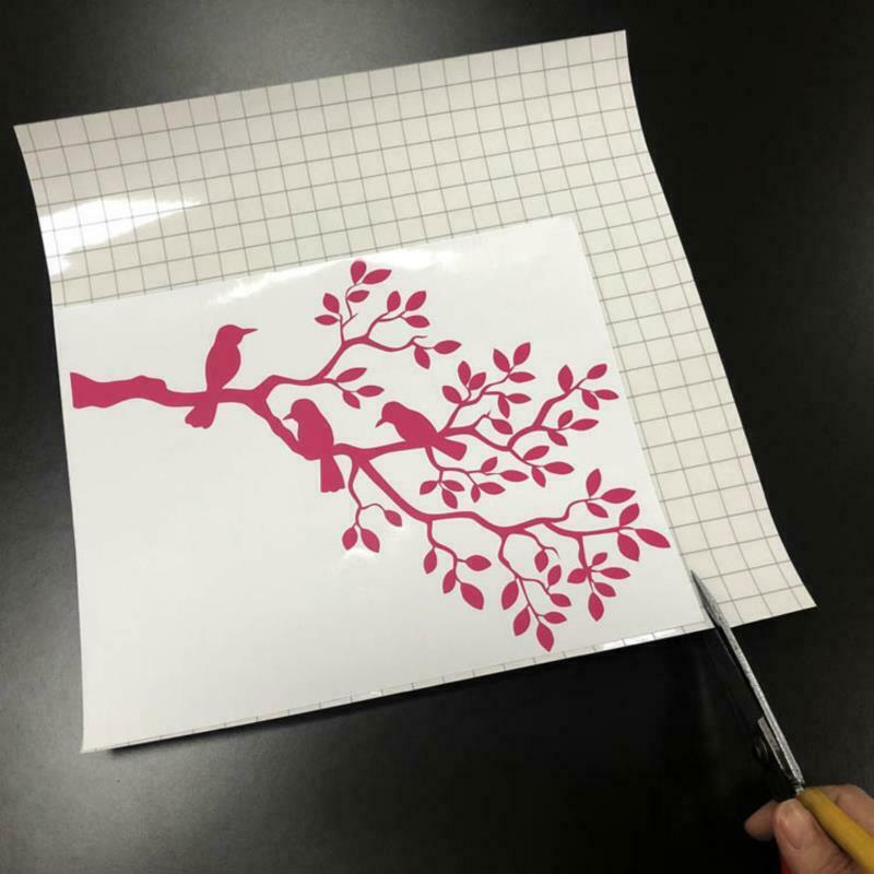 Adhesive Clear Vinyl Transfer Paper Tape Roll Clear Alignment Grid Art De JYDFA