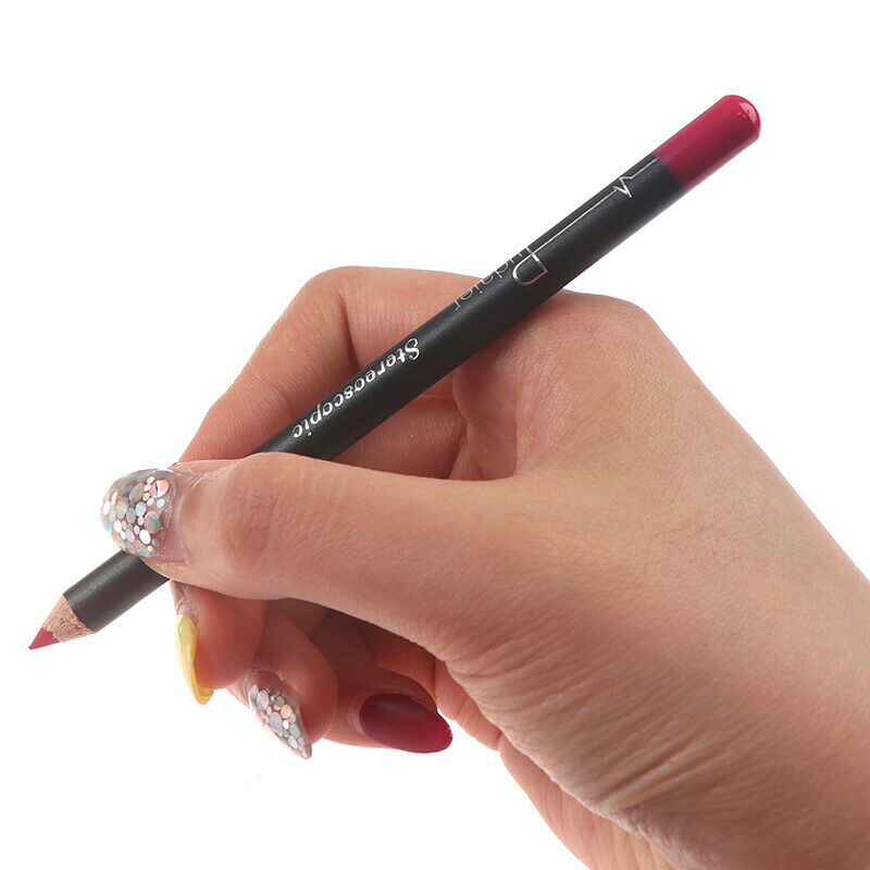 12pcs set Lip Pencils Matte Lipliner Waterproof Smooth Colorful Lipstick PenBDA