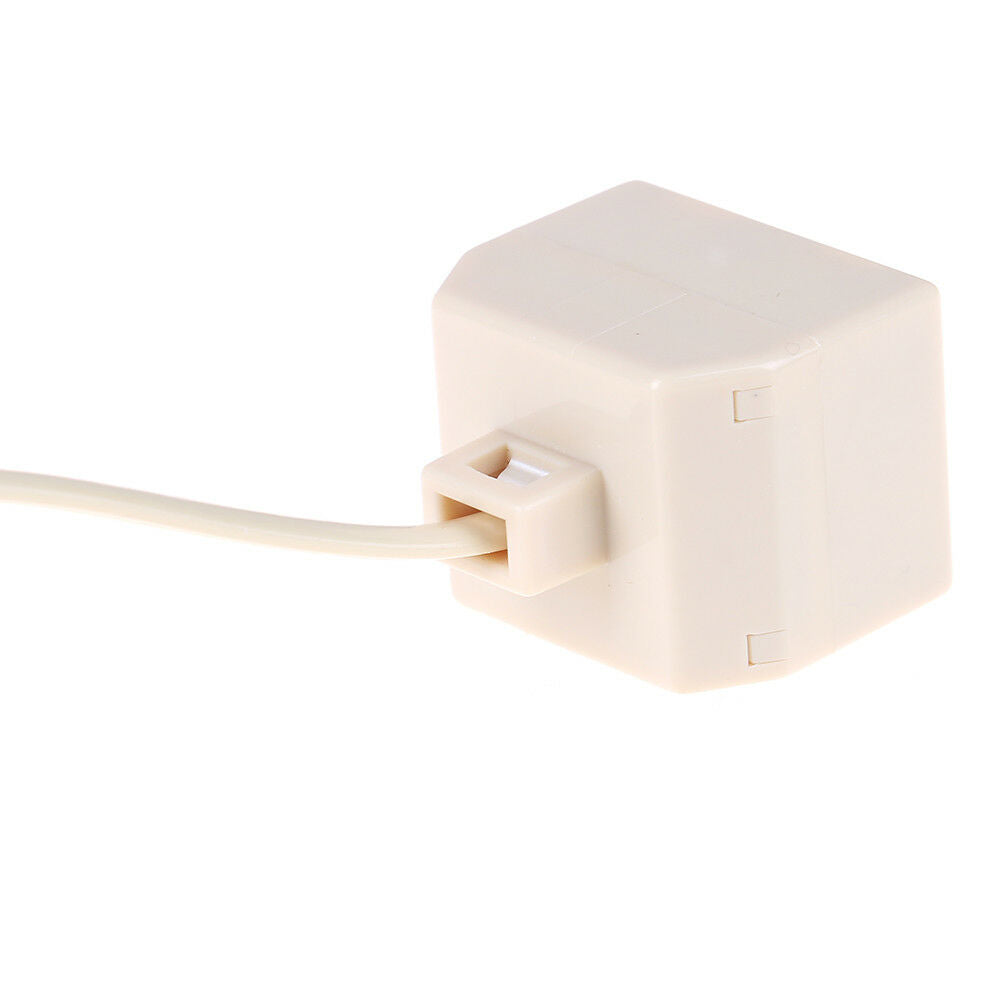 1Pc telephone RJ11 male line to double female jack filter splitter adapte.l8