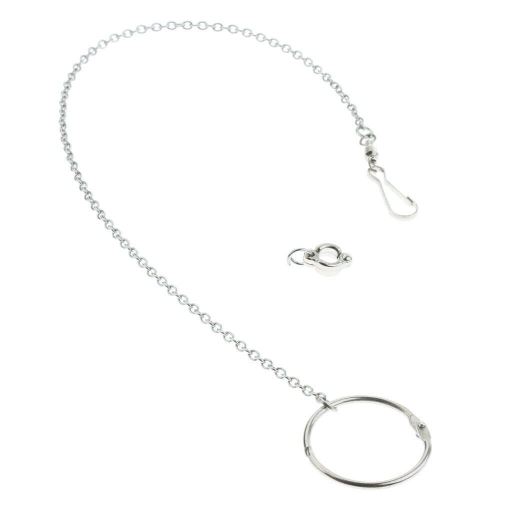 2 Pcs Bird Training Ring Parrot Foot Stainless Steel Fission Chain Leash, Easy