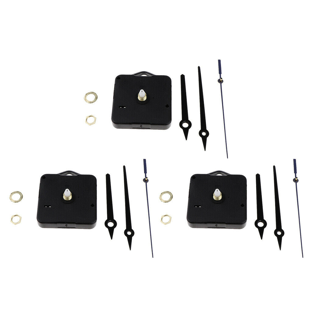 3x DIY Quartz Wall Clock Movement Mechanism Hand Parts Replacement Tools Set