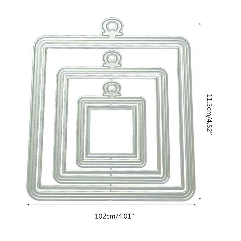 Square Photo Frame Metal Cutting Dies Stencil DIY Scrapbooking Album Paper Card