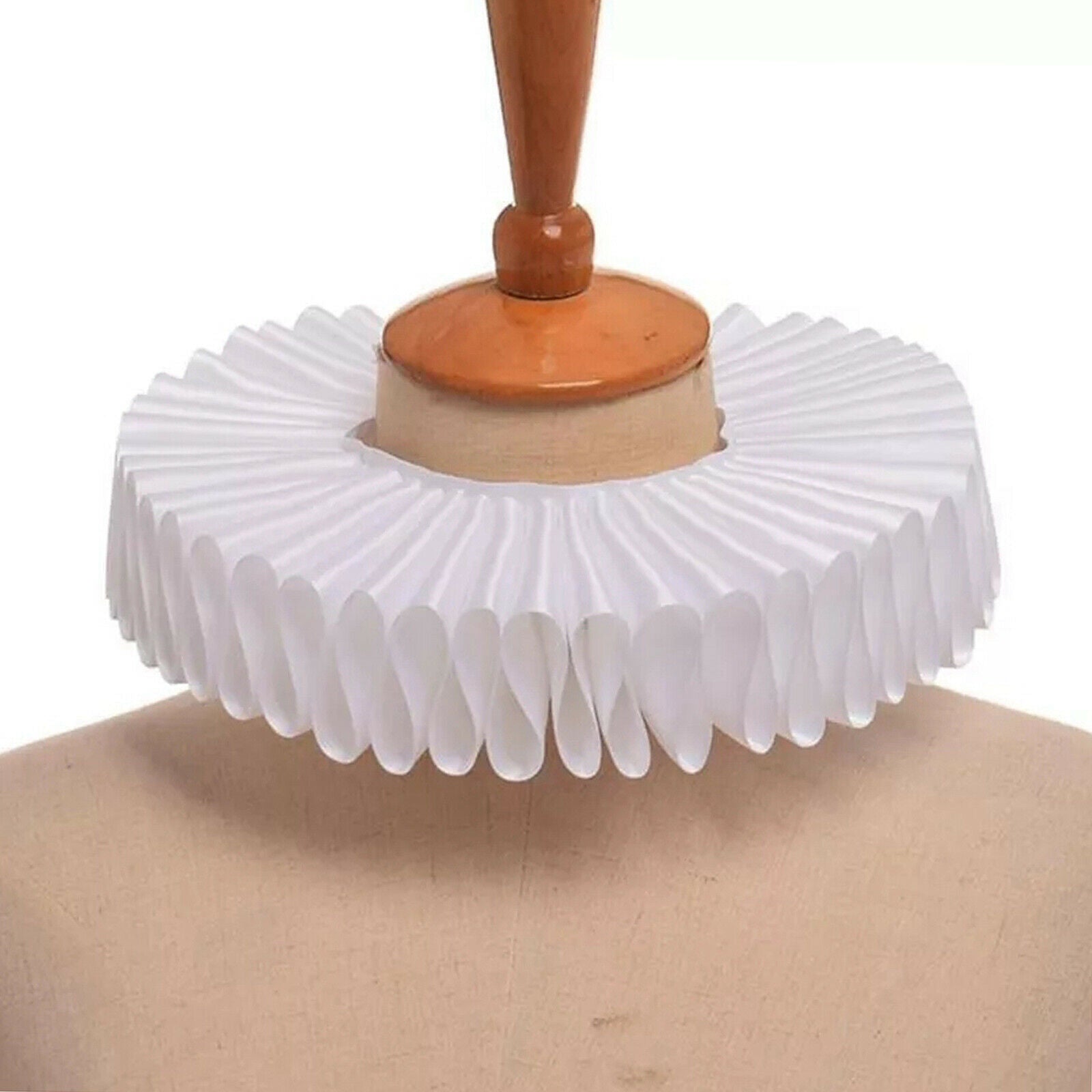 Renaissance Elizabethan Ruffled Neck Collar Clown Choker False Collar Halloween