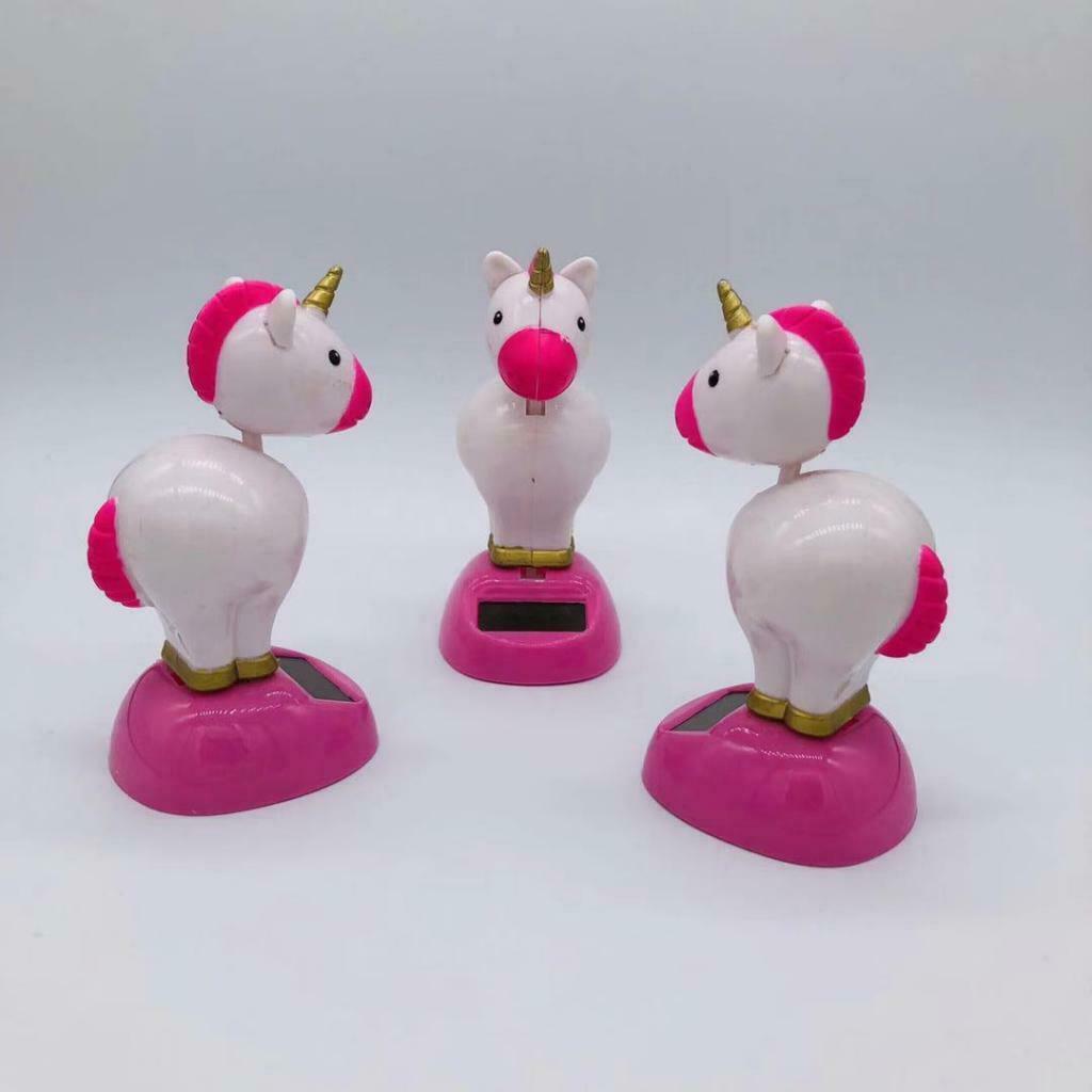 4pcs Solar Powered Dancing Swinging Animated Toys Car Dashboard Ornaments