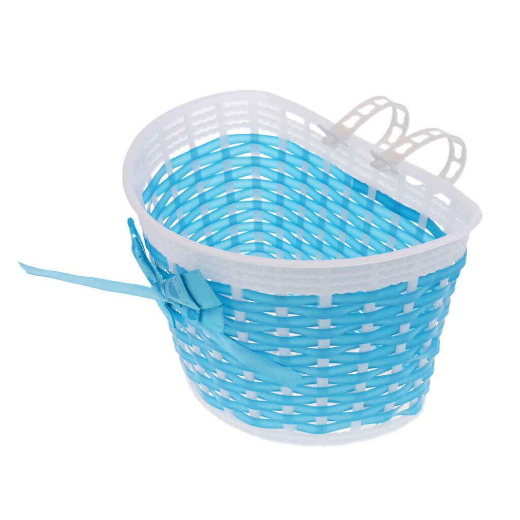 2PIECE Bicycle Front Basket Bowknot Bike Shopping Holder for Children Kids Girls