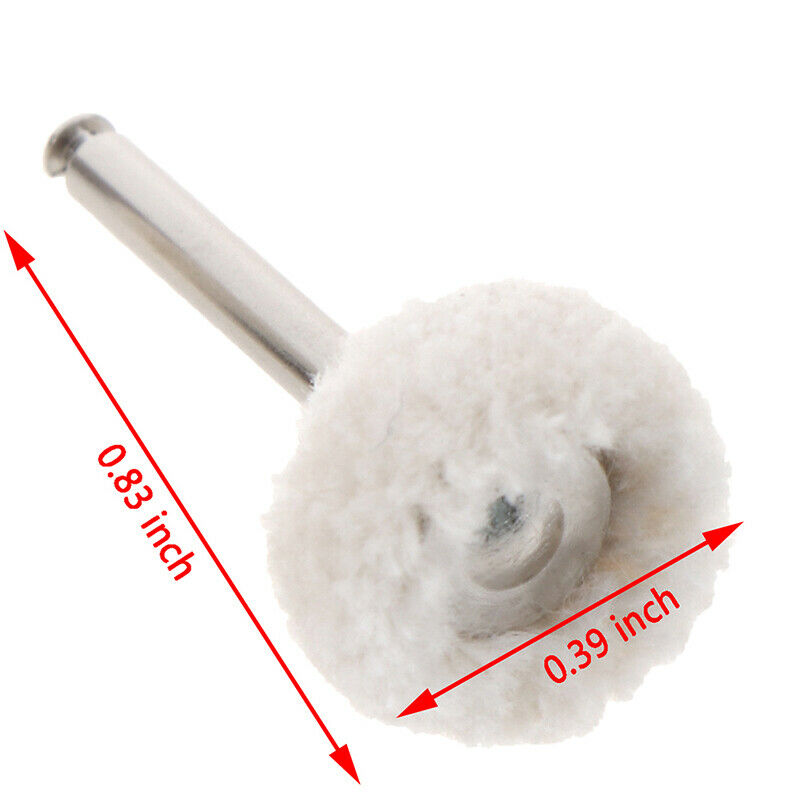 10Pcs/Set Dental Polishing Wheel Wool Cotton Polishing Pad Brushes Rotary Too SJ