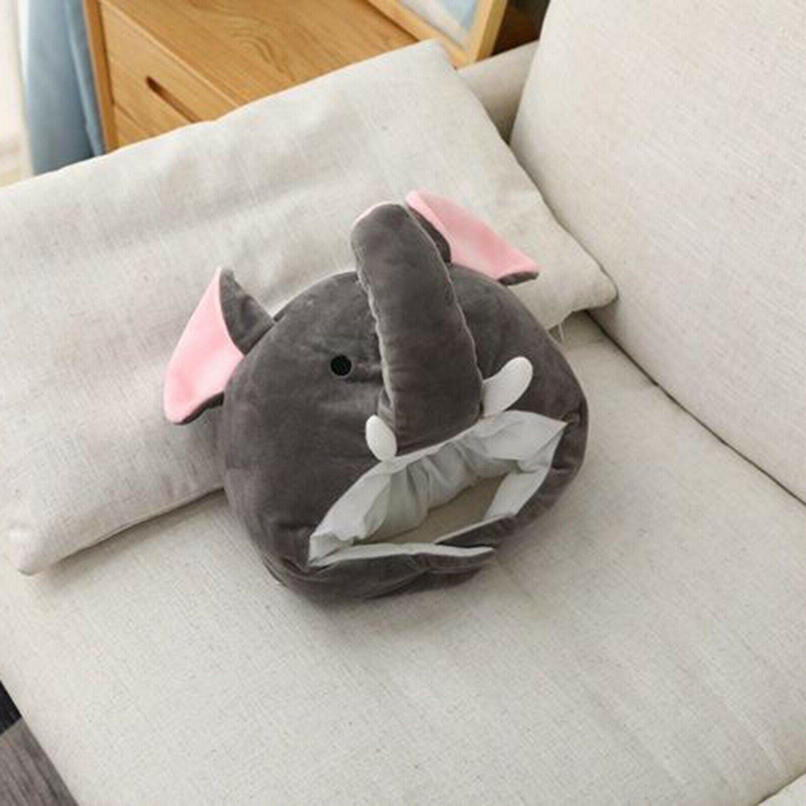 Plush Elephant Hat Gray Headdress Stage Performance Selfie Beanie Hat Hood
