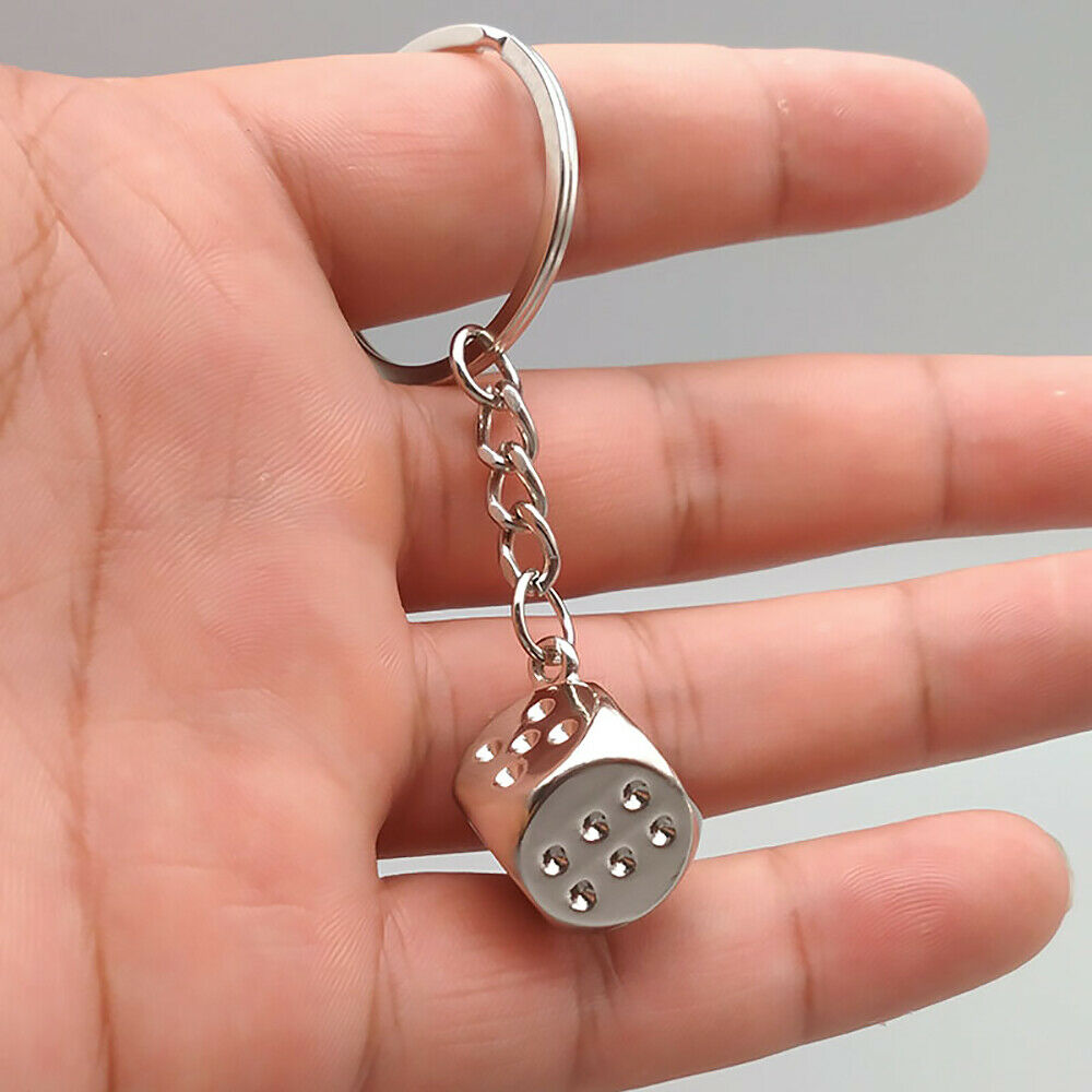 Fashion Dice Key Ring Key Chain Keyring Car Keychain Pendant Charm Gift 1PC