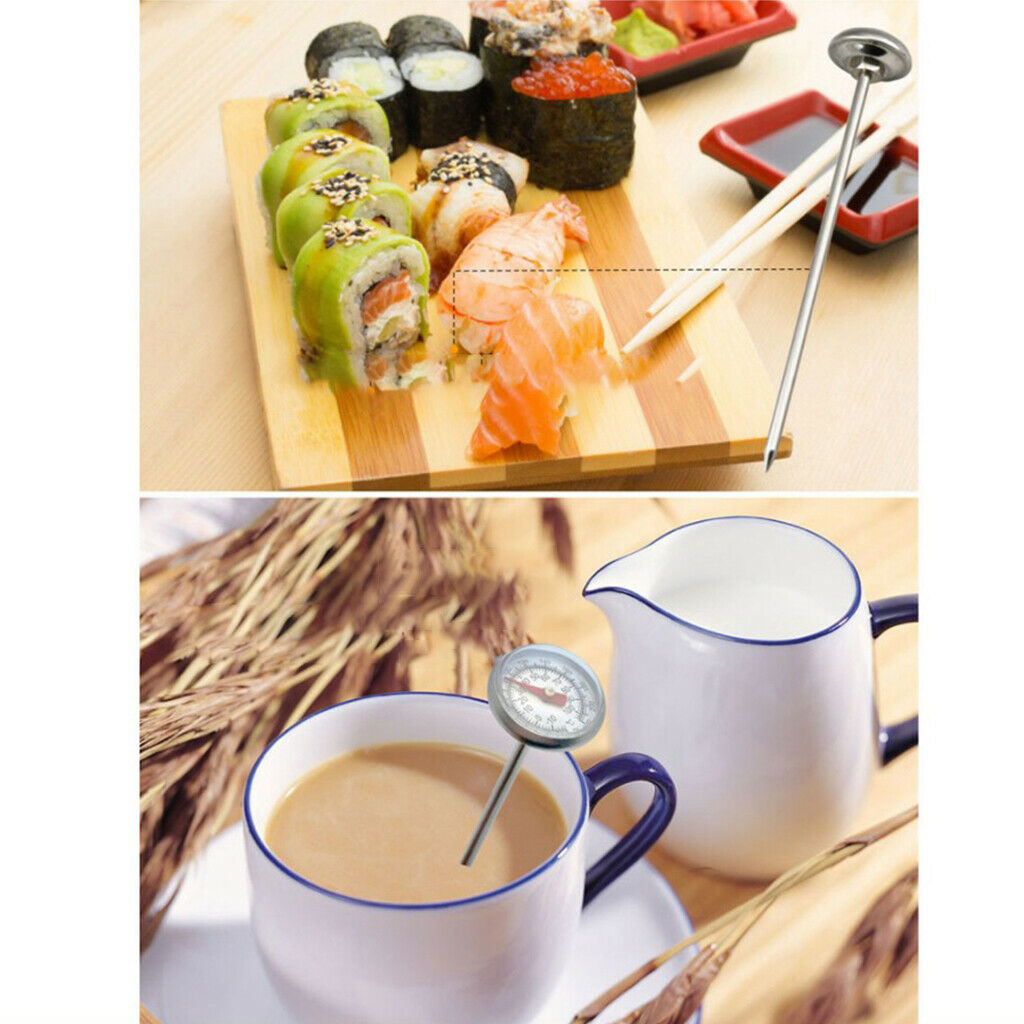 Portable Stainless Steel Milk Frothing Beverage Instant Read Thermometer