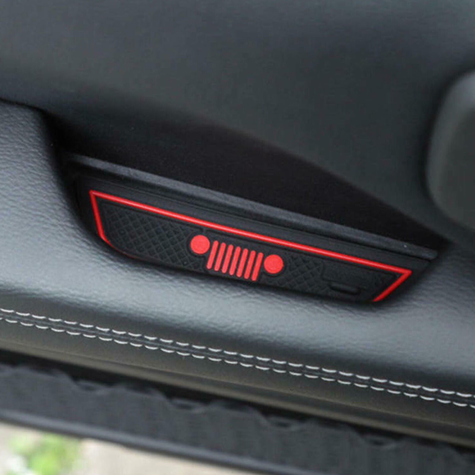 Fit For Jeep Wrangler JL Accessories Door Mats Gate Slot Mat Cup Pads Red 19pcs