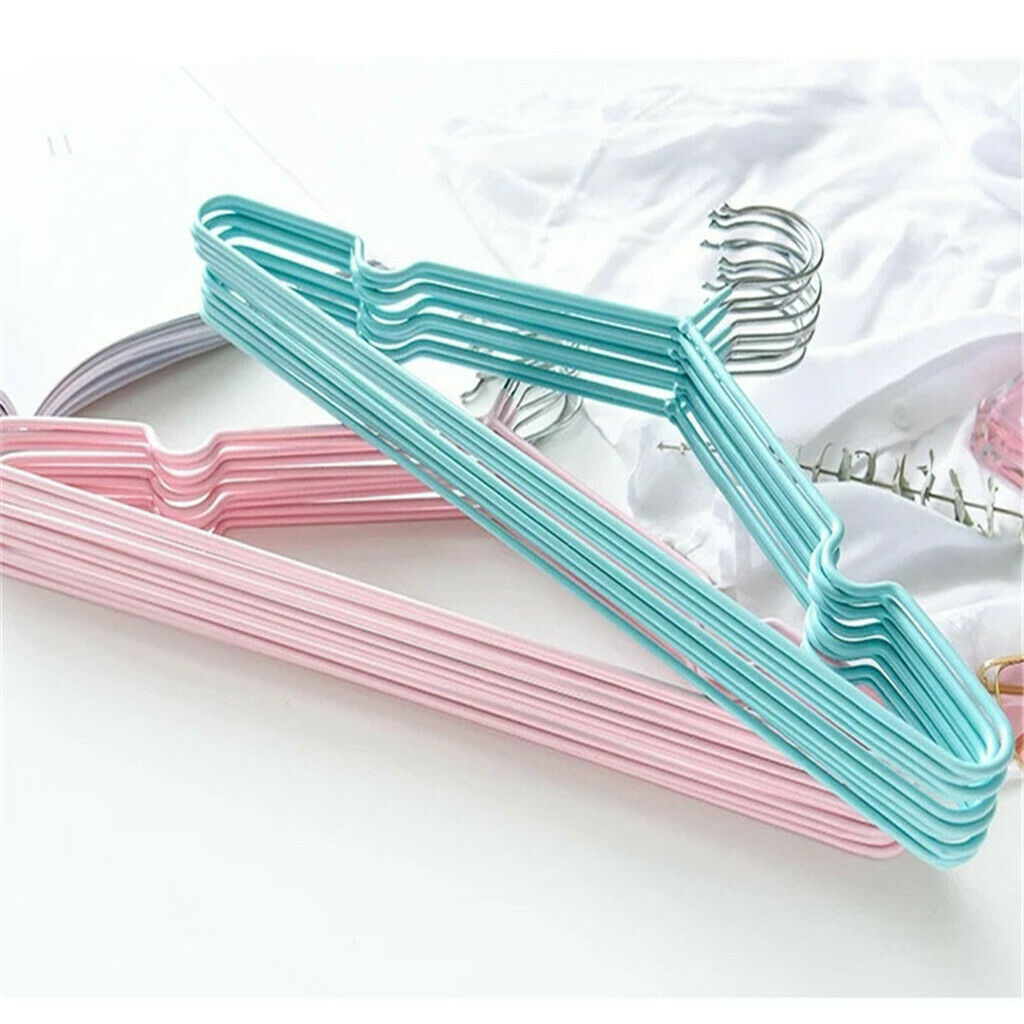 20pcs Steel Clothes Hanger Clothing Storage Rack Organizer Bedroom Bathroom