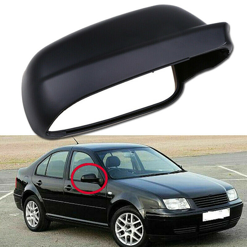 Fit VW Jetta Golf Mk4 2000-2005 Right Side Rearview Mirror Cover Cap Black