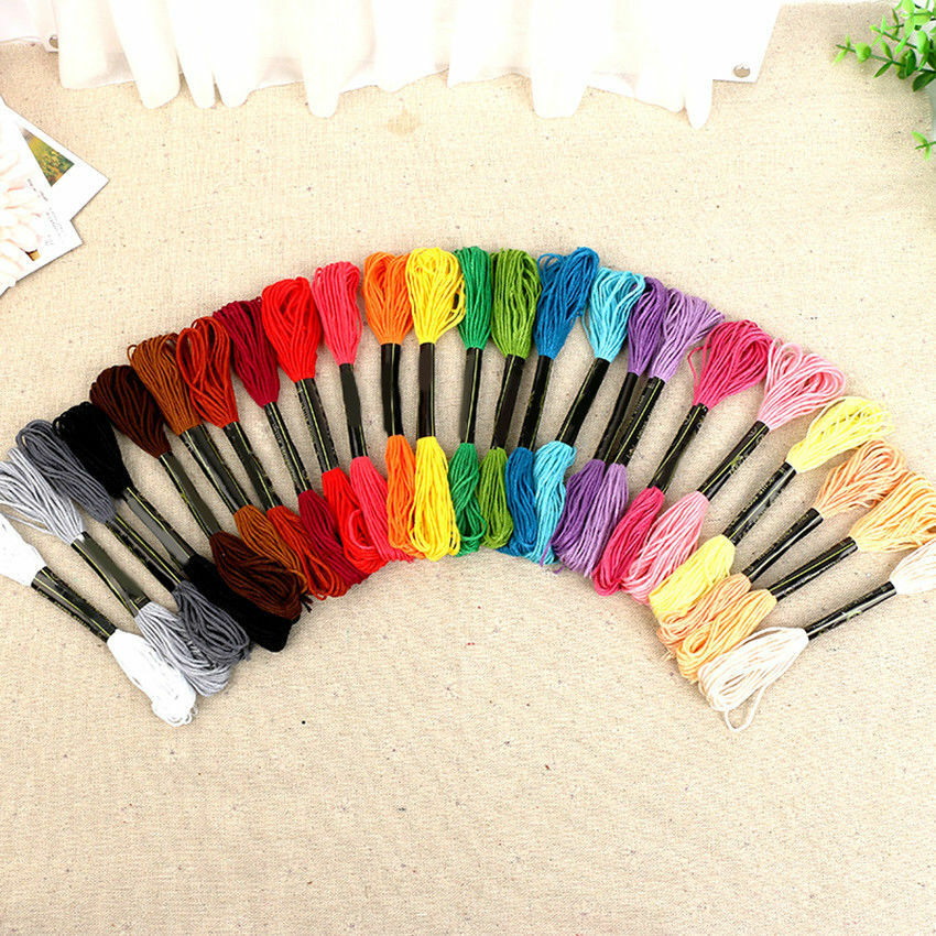 50X Cotton Cross Floss Stitch Thread Yarn Embroidery Sewing Skeins Multi-Colors