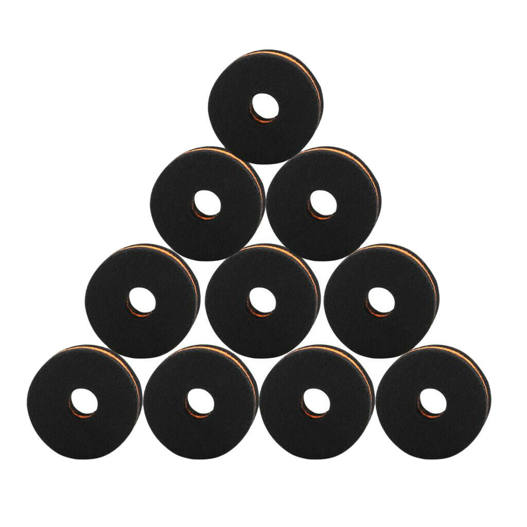10x Black Cymbal Felt Washers Kit Cymbal Stand Percussion Drum Accessories